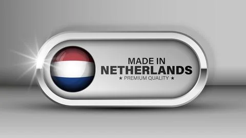 Made in Netherlands graphic and label. Stock Illustration
