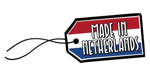 Made in Netherlands Label. Stock Illustration