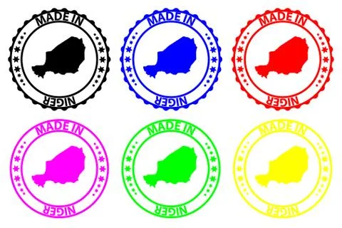 Made in Niger rubber stamp Stock Illustration