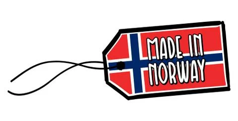 Made in Norway Label. Stock-Illustration