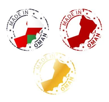 Made in oman stamp Stock Illustration