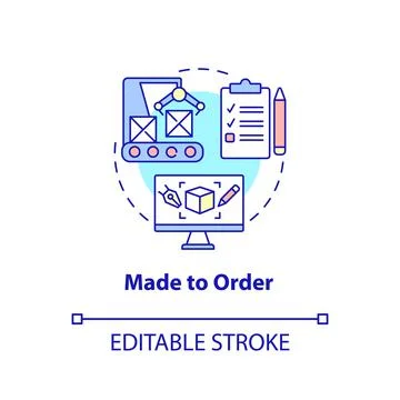 Made to order concept icon Illustrazione stock