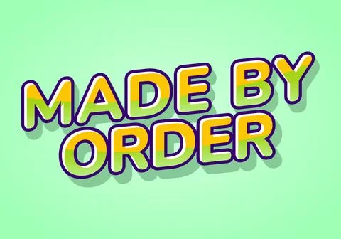 Made by order. Playful Bold Text Style for Custom Order Templates 스톡 일러스트