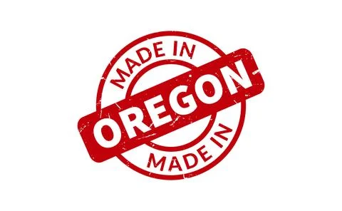 Made In Oregon Rubber Stamp Stock Illustration