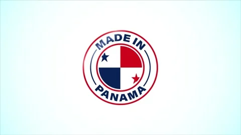 Made In Panama Badge Design Animation Stock Footage 295097138