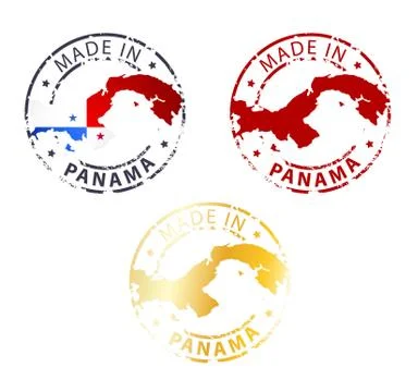 Made in panama stamp Stock Illustration
