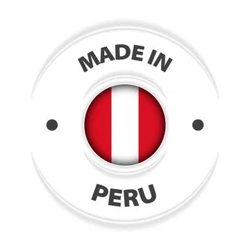 Made in Peru graphic and label. Stock Illustration
