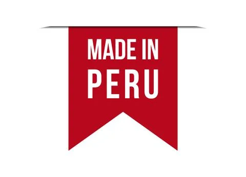 Made in Peru red vector banner illustration isolated on white background Stock Illustration