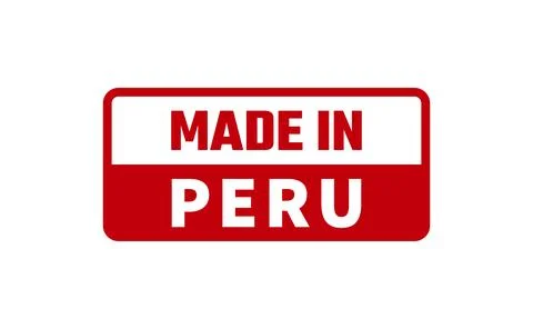 Made In Peru Rubber Stamp Stock Illustration