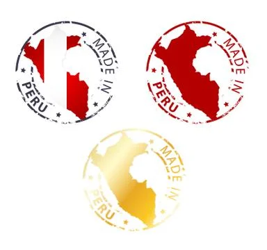 Made in peru stamp Stock Illustration