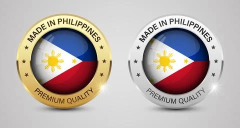 Made in Philippines graphics and labels set. Illustrazione stock