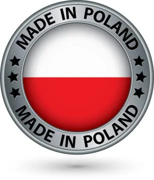 Made in Poland gold label, vector illustration Illustrazione stock