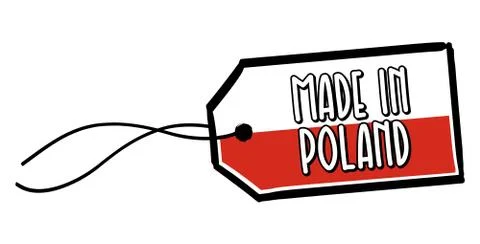 Made in Poland Label. Stock Illustration