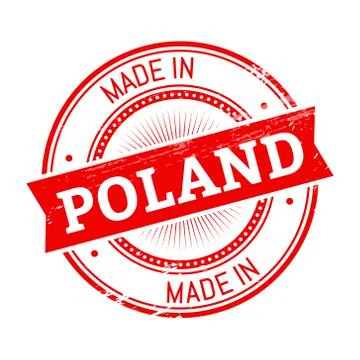 Made in Poland round stamp 스톡 일러스트