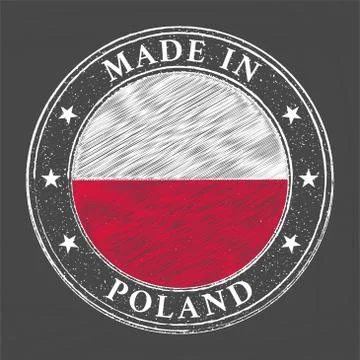 Made in Poland template Stock Illustration