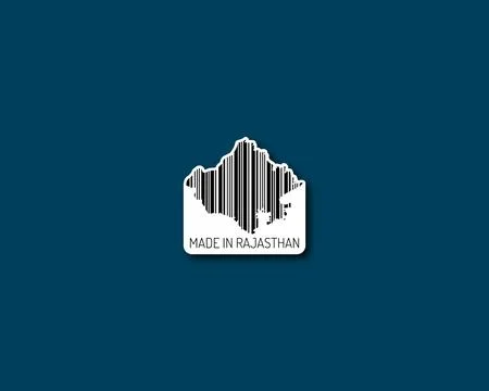 Made in Rajasthan barcode Stock Illustration