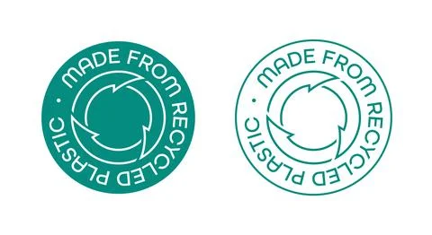 Made from recycled plastic. Stock Illustration