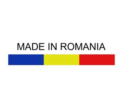 Made in romania on a white background Stock Illustration