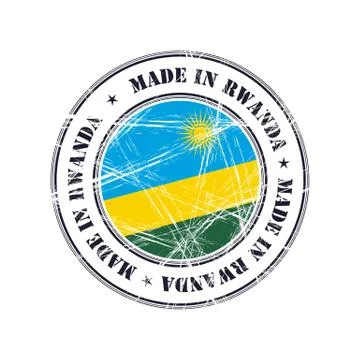 Made in Rwanda rubber stamp Stock Illustration