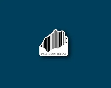 “Made in Saint Helena” barcode Stock Illustration