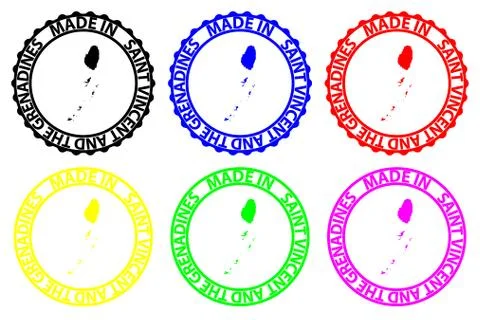 Made in Saint Vincent and the Grenadines rubber stamp Stock Illustration