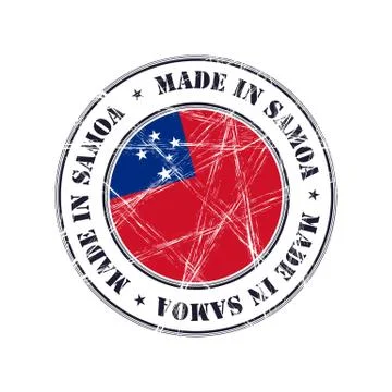 Made in Samoa rubber stamp Stock-Illustration