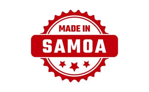 Made In Samoa Rubber Stamp Stock Illustration