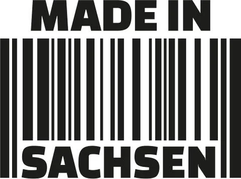 Made in Saxony barcode german イラスト素材