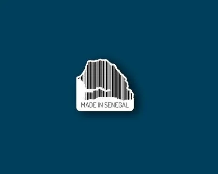 “Made in Senegal” barcode Stock Illustration