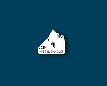 “Made in Seychelles” barcode silhouette Stock Illustration