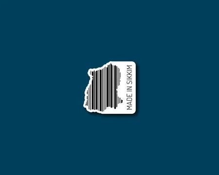 Made in Sikkim barcode Stock Illustration