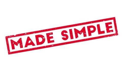 Made Simple rubber stamp Illustrazione stock