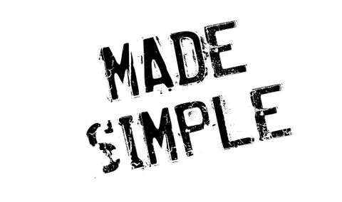 Made Simple rubber stamp 스톡 일러스트