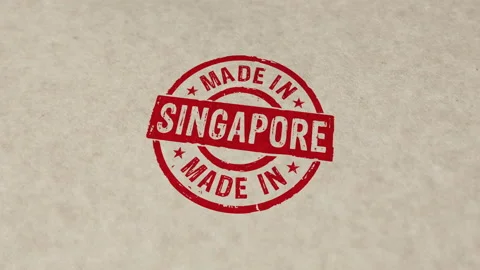 Made in Singapore stamp and stamping ani... | Stock Video | Pond5