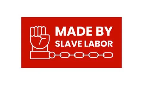 Made by slave labor stamp isolated Stock Illustration