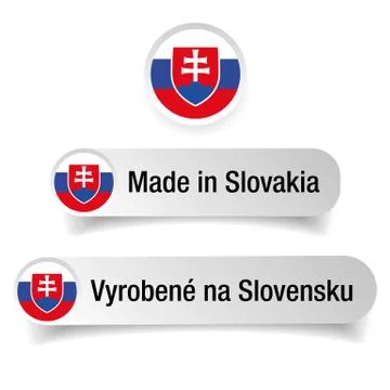Made in Slovakia label set Stock Illustration