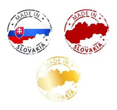 Made in slovakia stamp Stock Illustration