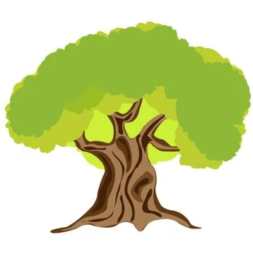 Made someone look fat tree on white Stock Illustration