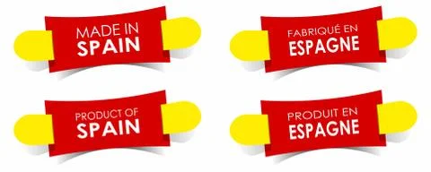 Made In Spain Badges Stock Illustration