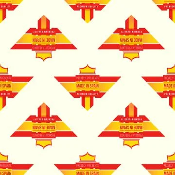 Made in Spain banner seamless pattern. Stock Illustration