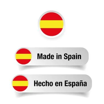 Made in Spain label set Stock Illustration