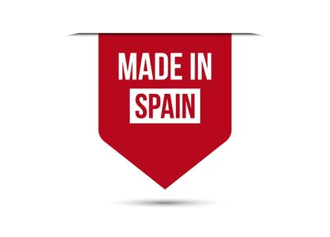 Made in Spain red banner design vector illustration Stock Illustration