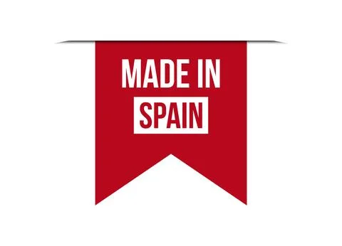 Made in Spain red banner design vector illustration Stock Illustration