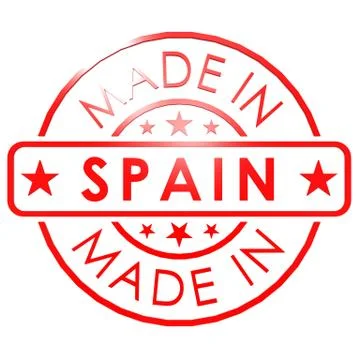 Made in spain red seal Stock Illustration
