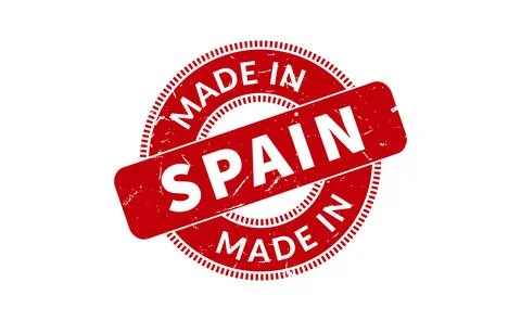 Made In Spain Rubber Stamp Stock Illustration