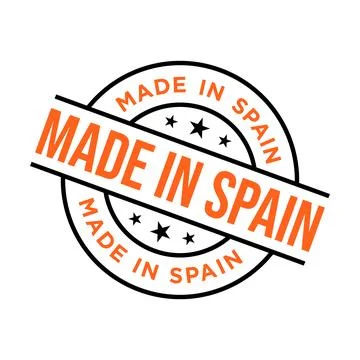 Made in Spain Rubber Stamp Vector Template Stock-Illustration