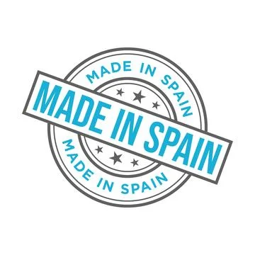 Made in Spain Rubber Stamp Vector Template 스톡 일러스트