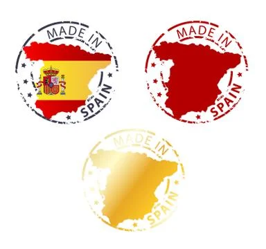 Made in spain stamp Stock Illustration