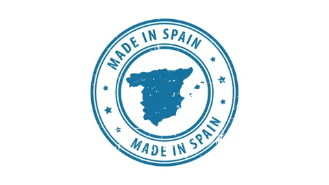 Made in Spain - Stamp. Signed Stamped Text Animation. Stock Footage 237185689