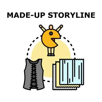 Made up storyline concept for creative process 库存插图